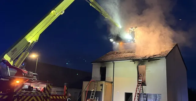 photo  un feu d’habitation s’est déclaré à changé, ce dimanche 9 novembre 2025.  &copy;  ouest-france 