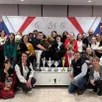 photo élèves et enseignants avec leurs animaux au championnat de france à lyon.