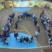 photo de la maternelle à la primaire, tous les élèves ont formé un grand « non » au harcèlement. une initiative saluée par toute l’équipe éducative, qui souhaite l’inscrire durablement dans la vie de l’école.