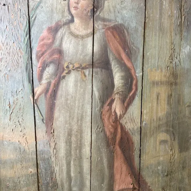 photo le tableau de sainte-barbe, ici avant restauration  ©  région pays de la loire