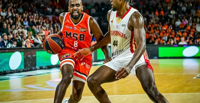 photo  le manceau johnny berhanemeskel, contre strasbourg, en betclic élite, samedi 8 novembre 2025.  &copy;  photo : le maine libre - yvon loué 