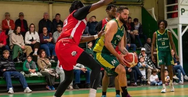photo  malgré la défaite contre challans, les verts de saint-pavin le mans restent sur une bonne dynamique en n3 masculine.  &copy;  arnaud despelchain 