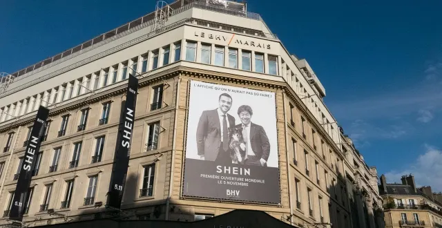 photo  une boutique shein a ouvert au bhv à paris, le 5 novembre 2025.  &copy;  valerie dubois / hans lucas via afp 