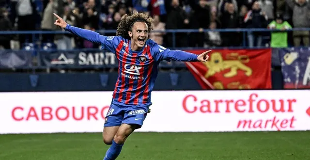 photo  léo milliner a inscrit son premier but en pro, avec le sm caen, vendredi 3 octobre 2025 face au puy-en-velay.  &copy;  martin roche / ouest-france 