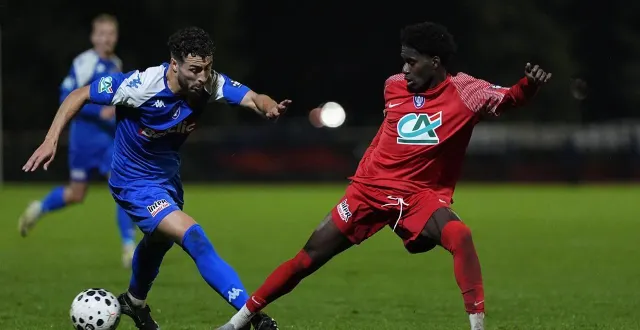 photo  hammoudi et le mans fc ont eu bien du mal à se défaire d’ivry.
                     &copy;  glenn gervot / maxppp 