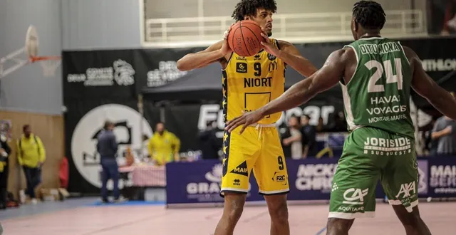 photo  auteur d’un très gros match à l’intérieur, en attaque comme en défense, samuel alouekey a donné l’impulsion à une as niort qui a tenu tête au leader, ce samedi 15 novembre 2025.  &copy;  co - jordan magneron 