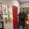photo  Étienne davodeau (à gauche) en compagnie de thierry dupont, directeur de la médiathèque de mûrs-erigné et julien gaboriau, responsable du ccas mûrs-Érigné. 