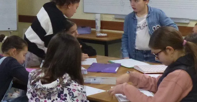 photo  les élèves ont répondu à un questionnaire, sur le fonctionnement des collectivités de la république.  &copy;  le maine libre 