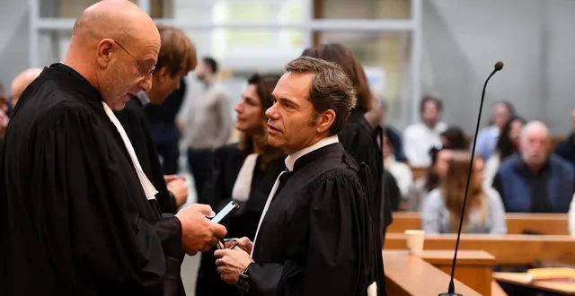 photo  angers, 24 février 2025. paul hugot et pascal rouiller, avocats des parties civiles dans l’affaire du feu d’artifice mortel de cholet.  &copy;  archives co - josselin clair 