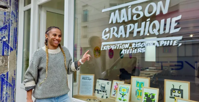 photo  gwenaëlle lelardeux a créé et anime la maison graphique.  &copy;  le maine libre 