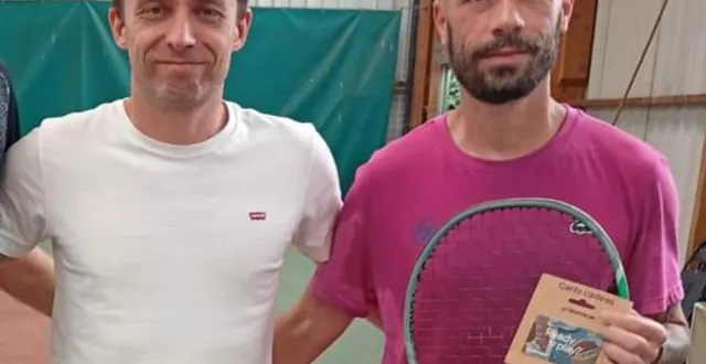 photo  christophe berthet, président du club de tennis et sébastien frigolet, entraîneur et éducateur.  &copy;  ouest-france 