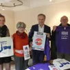 photo marie-laure lethielleux, catherine babillot, christophe rouillon et dominique leroux présentent les supports de la campagne contre les violences faites aux femmes.