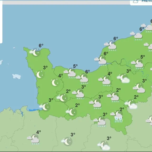 photo de la neige est prévue à la mortagne-au-perche.  ©  capture d’écran météo-france