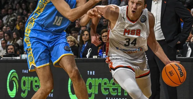 photo  dileo et ses 14 points a longtemps permis aux manceaux de mener.  &copy;  le maine libre - denis lambert 