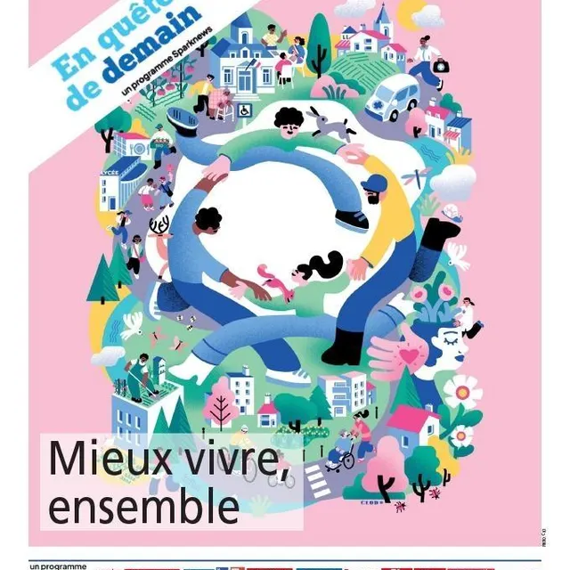 photo la une de notre 9e supplément en quête de demain, qui paraît avec le quotidien ouest-france en date du mercredi 19 novembre 2025. c’est un projet imaginé par 53 journaux de presse quotidienne régionale française.  ©  ouest-france / sparknews / clod.