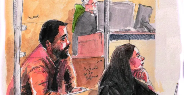 photo  kévin fernandez est jugé par la cour criminelle de la sarthe pour avoir blessé gravement un homme à la jambe, au mans, quartier de la libération.  &copy;  dessin charlotte foisseau-bouttier 