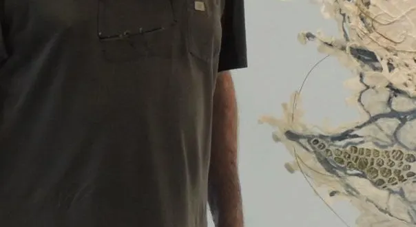 photo  dominique rousseau parmi ses œuvres au centre culturel.  &copy;  ouest-france 