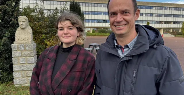 photo  maëlle-anne ménard et cyrille launay préparent les retrouvailles 2026 des anciens élèves d’alain, pour les promos 85 et 86.  &copy;  ouest-france 