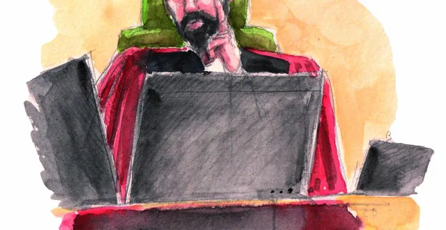 photo  la cour criminelle de la sarthe, sous la présidence de stéphane lorentz (dessin), a reconnu kévin fernandez coupable.  &copy;  dessin charlotte foisseau-bouttier 