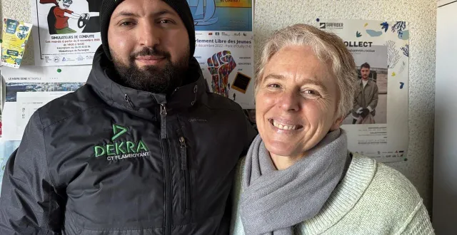 photo  omer fener, 28 ans, chef d’entreprise, et maria lopez, conseillère mission locale, sans laquelle il aurait « tout lâché ».  &copy;  ouest-france 