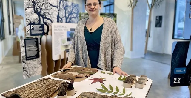 photo  flore pelé, animatrice de la fne anjou, une des organisatrices de l’exposition sur les arbres remarquables d’anjou inaugurée jeudi dernier.  &copy;  co - anthony pasco 