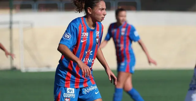 photo  ici en division 3, lyna benaissa a inscrit un magnifique but en coupe de france face à paris so coeur, dimanche 23 novembre 2025.  &copy;  archives marc olejnik 