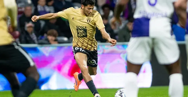 photo  yassin belkhdim a ouvert le score du pied gauche.  &copy;  dppi via afp 