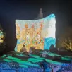photo reprise du mapping vidéo « les lueurs du donjon » samedi, à 17 h 30.