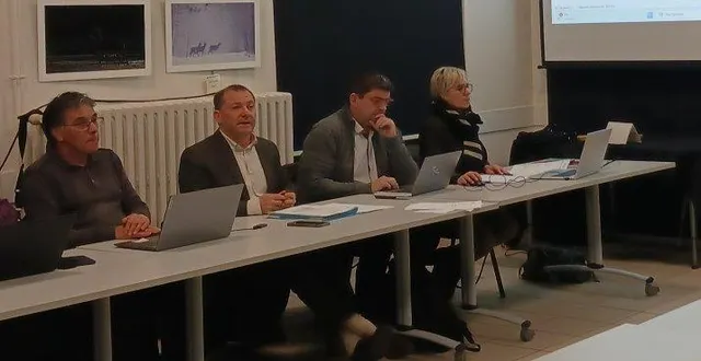 photo  de gauche à droite, vincent chauchet, sébastien gouhier, vincent giraud et marie afonso-verdier, directrice générale des services.  &copy;  ouest-france 