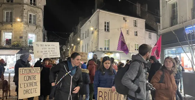 photo  la manifestation du 25 novembre a rassemblé une petite centaine de personnes dans les rues d’alençon (orne) en 2025.  &copy;  ouest-france 
