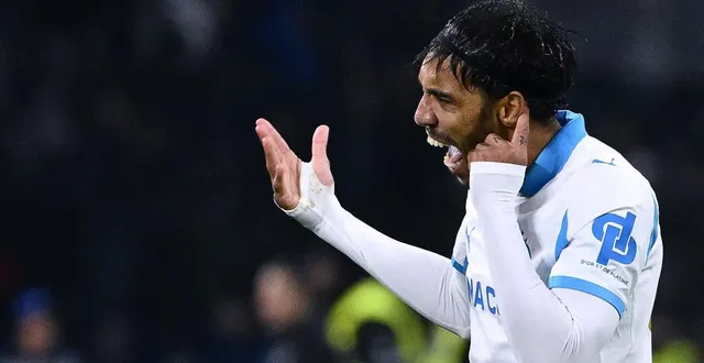 photo  pierre-emerick aubameyang a inscrit un doublé pour l’om contre newcastle ce mardi en ligue des champions.  &copy;  christophe simon / afp 