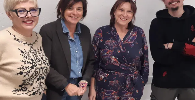 photo  de gauche à droite ; céline michaud, présidente ; peggy valain, secrétaire ; nathalie delaunay, vice-présidente ; et raphaël pompom, trésorier.  &copy;  ouest-france 