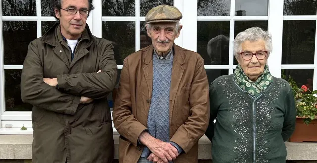 photo  rémi mauger, avec ses parents maurice et hélène. ils sont le fil rouge de son film « ma langue natale », une ode au normand, cette langue qui se perd mais résiste.  &copy;  collection personnelle mauger 