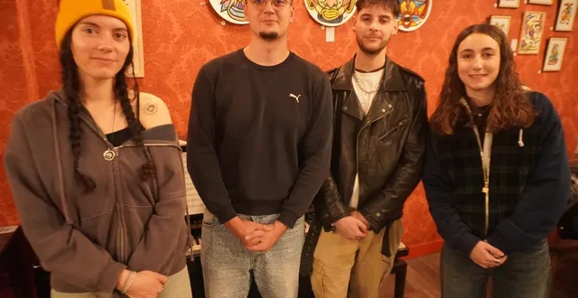 photo  l’équipe d’organisation d’éclosion #3 : chloé, alexis mauger (coordinateur), corentin et candice, étudiants.  &copy;  ouest-france 