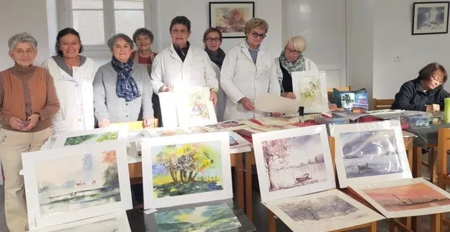 photo  les aquarellistes préparent leur prochain vide-atelier.  &copy;  ouest-france 