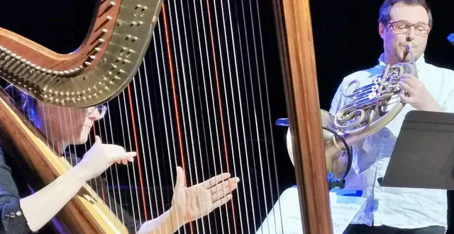 photo  des morceaux écrits pour harpe et cor d’harmonie il en existe un seul. les professeurs l’ont déniché et joué samedi soir.  &copy;  le maine libre 