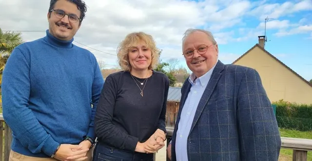 photo  akim achibet, mélanie bocquenet et christian poirier ont créé l’association « ensemble pour yvré » en vue des élections municipales 2026.  &copy;  ouest-france 