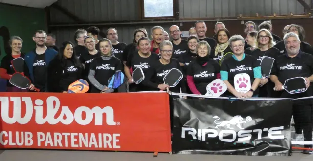 photo  aux 3 vallées, huit équipes féminines et huit masculines ont participé au premier tournoi officiel k25 de pickleball en sarthe homologué par la fédération française de tennis.  &copy;  ouest-france 