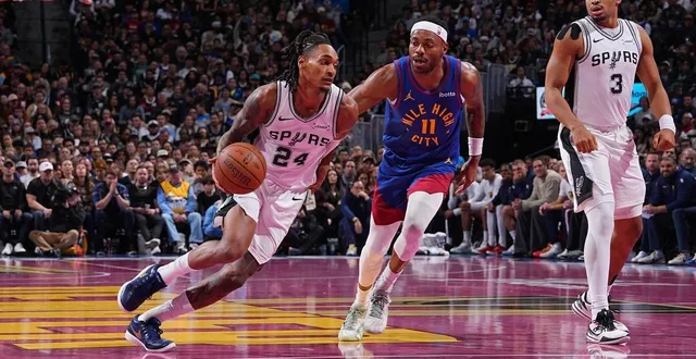 photo  les spurs de devin vassell ont validé leur ticket pour les quarts de finale de la nba cup malgré l’absence de victor wembanyama.  &copy;  bart young / afp 