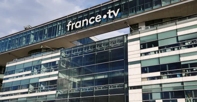 photo  le siège de france télévisions le 13 mars 2025.  &copy;  ludovic marin / afp 