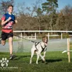 photo  thibault guibret, 14 ans, et sa chienne revolt, lors de leur participation aux derniers mondiaux de canicross. 