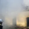 photo  l’incendie de la maison située au lieu-dit la petite mare