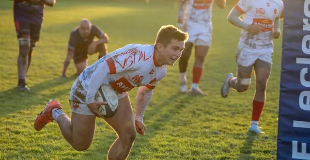 photo  auteur d’un essai et de sept transformations, titouan rio a été l’un des artisans de la victoire parthenaisienne.  &copy;  co - jordan magneron 