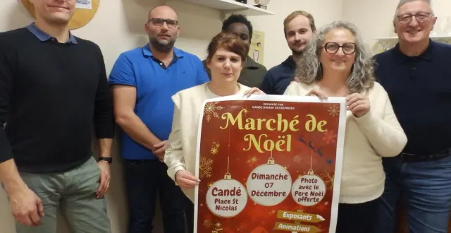 photo  le bureau de candé avenir entreprise s’emploie à faire du marché de noël une réussite sur la place saint-nicolas.  &copy;  ouest-france 