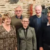 photo  de g. à dr. : pascale dupé, marie hélène garnier, paul barrault, mireille hersant, rémi petit et paul giraud?, membres de la classe 75. 