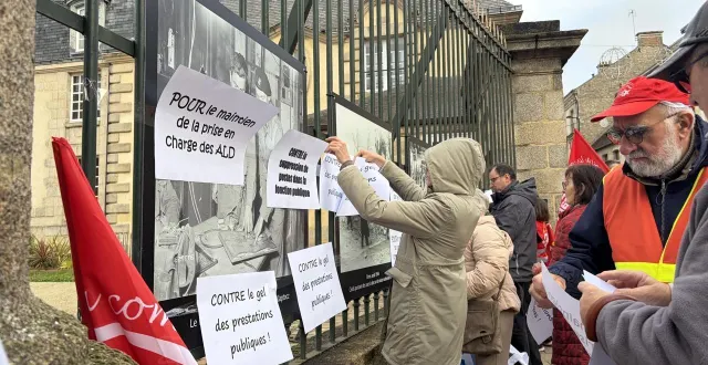 photo  selon isabelle ledoux de la cgt, la faible mobilisation du jour s’explique par un état de « stand-by » en attendant de voir quelle grosse journée de manifestation sera décidée au début de l’année 2026.  &copy;  ouest-france 