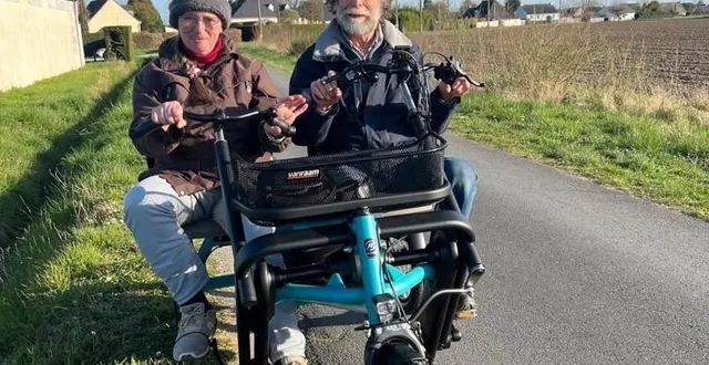 photo  jean-michel et martine gatineau peuvent repartir en balade grâce au vélo duo que le couple a acquis.  &copy;  document remis 