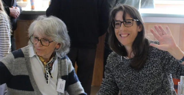 photo  blandine borence (écrivaine) et morgane blomme petton (illustratrice)  &copy;  maine libre. 