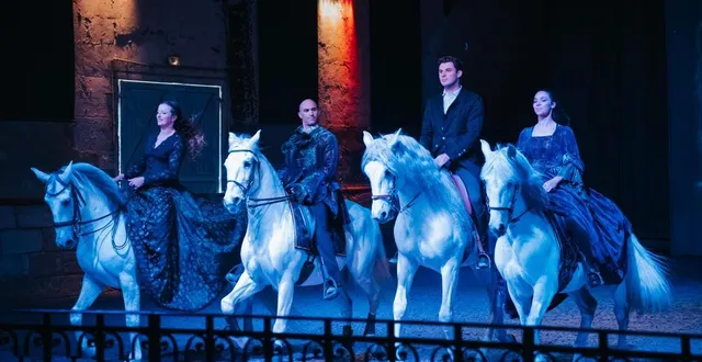 photo  un des spectacles équestres présentés en 2025 au haras du pin.  &copy;  julien picq / haras du pin 