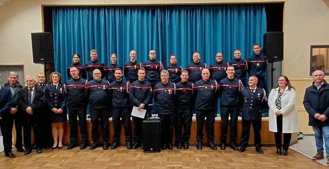 photo  la sainte-barbe a été célébrée à la salle polyvalente de joué-en-charnie.   &copy;  le maine libre 